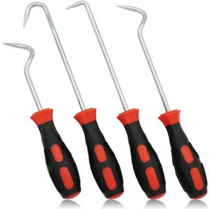 Hose Removal Hook Pick Set Pack of 4, 10" Hook, 8" Remover, Hose Puller Tool for Radiator Hoses