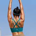 RUNNING GIRL Sports Bras for Women,Y-Back Medium Support Workout Sports Bra Padded Racerback Supportive Bras Push up (S)