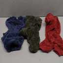 Reginary 3 Pieces Dog Pajamas Puppy Clothes Winter Coats Elastic Pajamas For Puppy Fluffy Jumpsuit Fleece Sweater For 4 Legs Dog Bodysuit (Medium, Red, Blue, Green)