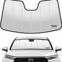 2023-2026 CR-V Windshield Sun Shade Compatible for 2023-2026 Honda CR-V Silver Reflective Foldable Front Sun Visor Sunshade Protector with Storage Bag Keep Interior Cool