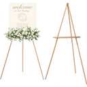 MEEDEN Wedding Easel for Display, Wooden Easel Stand for Wedding Sign, Lightweight Tripod for Posters, Pictures, Painting