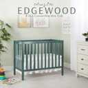 Dream On Me Edgewood 4-in-1 Convertible Mini Baby Crib in Olive GreenGuard Gold & BSA, Non-Toxic, Compact 40×25×33″ Design, Converts to Mini Daybed & Twin Bed (Rails to Buy) 1″ Mattress Pad