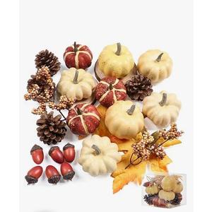 15 PCS Mini Pumpkin Decor - Plastic Pumpkins Fall Decor for Halloween Thanksgiving Artificial Pumpkins Fall Home Decor.