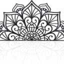 OYEFLY Metal Mandala Wall Art, Vintage Wall Decor (Black Medium)