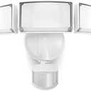 LUTEC 72W 7500LM LED Security Lights Motion Sensor Light Outdoor, 5000K Daylight, IP65 Waterproof, Dusk to Dawn, 3-Head Motion Detected Flood Light for Garage, Yard, Porch(White)