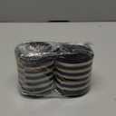 Moukeren 2 Rolls Black and Cream White Stripe Wired Edge Ribbon Halloween Rustic Ivory Boho Black and White Ribbon for Christmas Party Gift Wrapping Bow DIY Craft Home Decor(1.5 Inch, 20 Yard)