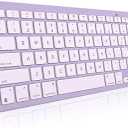 OMOTON Wireless Keyboard for Mac, Compact UltraSlim Design (No Number Pad), Stable Bluetooth Keyboard for Mac, Ergonomic and Portable, Compatible with MacBook Pro/Air/iMac, Silverwhite