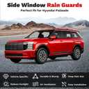 Canvcle Palisade Rain Guards - Window Visors for Hyundai Palisade 2026, Outside-Mount Tape-On Side Window Wind Deflectors for Palisade Accessories, Vent Visors Shades Rainproof 6PCS