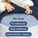 Extra Deep Cal King Sheet Set - 6 Piece Breathable and Cooling Sheets - Hotel Luxury Bedding for Women, Men, Kids & Teens - Easy & Secure Fit - Soft and Wrinkle Free - Extra Deep Pockets - Navy Blue