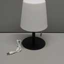 uuffoo Shower Lamp Rechargeable Outdoor Table Lamp Cordless Warm White & RGB Night Light for Patio, Restaurant, Camping, Bathroom Gift for Women, Mom, Grandma H9.8in (Black)