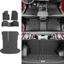 powoq Floor Mat Compatible with 2023-2026 Kia Sportage Fuel Cargo Liner with Backrest Mat TPE Replacement for 2023-2026 Kia Sportage Accessories (Trunk Mat with Backrest Mat+Floor Mat)