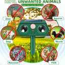 2026 Sonic Fortress Pro Deer Repellent Solar Ultrasonic Animal Deterrent Devices Outdoor Squirrel Repellent Cat Deterrent with IP65 Motion Sensor to Scare Raccoon Rabbit Dog Skunk for Garden (2)