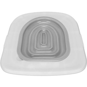 Cat Toilet Trainer Kit - Universal Reusable Cat Toilet for Pet Cleaning (White Tray, 1 Gray Inner Support)