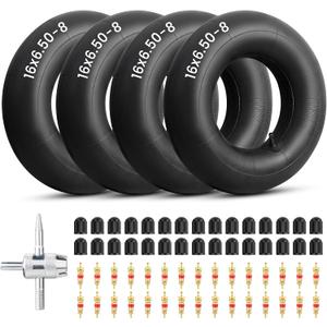 16x6.50-8 Inner Tube, 16x7.50-8 Tire tube 16x6.5x8 Tube with for Lawn Mower,Lawn Tractor,Garden Tractor,Riding Mowers,Motorcycles,Golf Carts,Farm Equipment TR-13 Straight Valve Stem 4 Pack
