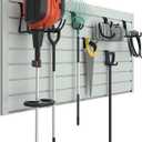 RELIANCER PVC Slat Wall Panels,4ft by 2ft (8 sqft) Garage Wall Organizer Storage System,Interlocking Slatwall Paneling Sheets,Workshop Slatwall Shelves Tools Organization,Wall Mounted Storage Rack