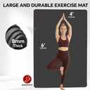 Stepwaver Extra Large Yoga Mat 6'x4'(1/3" & 1/4" Thick), Non-Slip, Ultra Durable, Wide Workout Mat, Wide Exercise Mats for Home Workouts, Yoga, Pilates, Stretching (Barefoot Exercise)