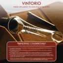 Vintorio Wine Aerator Pourer - Premium Aerating Pourer and Decanter Spout (Silver)