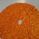 DUOBAO Orange Sequin Tree Skirt Xmas 24inch Christmas Skirts for Halloween Xmas Holiday Party Decorations