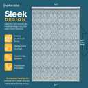 Ceiling Mounted Rollup Bathroom Shower Curtain/Liner 56" Base Up to 95" Long - Use for 9' Ceilings Waterproof PEVA Plastic Shower Curtains for Bathroom No Rod, Hooks or Rings (Icicles)