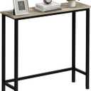 Narrow Console Table, 29.5" Small Entryway Table, Thin Hallway Tables, Slim Sofa Side Tables for Hallway, Living Room, Bedroom, Foyer, Marbleized Grey