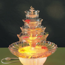 Lighted Plastic Water Fountain for Weddings, Garden, Home, Office, or Cake Centerpiece, Plastic, Clear, 20 inch