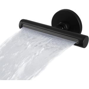 SKOWLL Bathroom Waterfall Shower Wall Mount Waterfall Spout with 360 Hight Pressure Body Sprays, Modern European Showerhead Spas, Matte Black