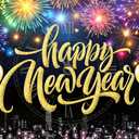 LYCGS 70.8''x47.2'' Fabric 2026 Happy New Year Backdrop Colorful Fireworks Photography Backdrop New Years Eve Party Decor Banner X-478