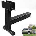 2" Trash Can Hauler Hitch, Trash Can Hitch, Trash Can Hauler, Garbage Hauling Towing Hitch Attachment,Trash Tow Truck Grab Hook Receiver Fit for Lawn Mower Garden Tractors (Black)