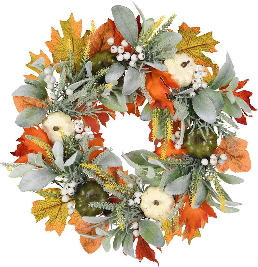 Harvest Wreath Autumn Wreath for Celebration Thanksgiving Indoor Outdoor/1139
