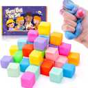 36PCS Color-Changing Stress Cube - Soft, Squeezeable Stress Relief Balls for Relaxation, Ages, Ideal for Parties, Home, Classroom, and Office Use, Slow-Rebound Design, Portable