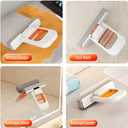 Mini Foldable Desktop Mop, Self-Squeeze Sponge Mop with One-Hand Handle for Wet and Dry Cleaning - Kitchen, Bathroom, Glass, Car, Small Spaces (Replaceable Head)