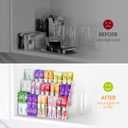 AIEVE Drink Packet Organizer with 15 Compartments, Water Packet Organizer for Water Flavor Drink Mix, Easy Assembly Acrylic Sugar Packets Holder for Cabinet Kitchen Storage Organization