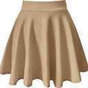 PUKAVT Women's Basic Casual Skirts A-Line Mini Flared Stretchy Skater Party Skirt (Medium)
