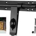 17" Slide Bolt Gate LatchThickened for Large Wooden/Metal GatesFace Mount Weld/Screws on Left/Right Side,Suitable for Kinds of Large Fence/Courtyard Doors, Barn Doors Lock (Patent Pending)