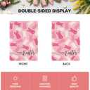 4 x AVOIN colorlife Happy Easter Garden Flag 12x18 Inch Double Sided Outside, Pink Easter Bunny Rabbit Yard Outdoor Flag