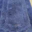 COSY HOMEER Extra Thick Bath Rugs for Bathroom - Anti-Slip Bath Linen Sets Mats Soft Plush 100% Strong Polyester Mat Living Room Bedroom Floor Water Absorbent(Blue,17x27 - Inches)