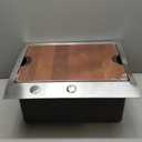 20 Inch Drop in Kitchen Sink, Single Bowl 16 Gauge Stainless Steel Topmount Small Kitchen Bar Sink Outdoor RV Workstation Basin (20"x17"x10") (Brushed Nickel)