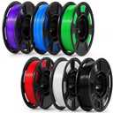 5pcs Dynta 3D Printer Filament 250g 53mm Spool - 1.75mm High Precision Regular PLA Compatible with FLASHFORGE, Bambu Lab A1, Creality Ender-3 V3, Black, Red, Green, Blue, Purple for Beginners 