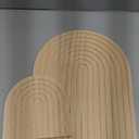 2 Pcs Decorative Wood Cutting Board Wooden Rainbow Decor Boho Kitchen Decor Serving Trays Cutting Chopping Block for Home Kitchen Farmhouse Decoration Wall Shelf Mantel(Wood Color,Pine)