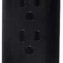Commercial Electric 6-Outlet Surge Protector with 8 ft. Cord and 45 Degree Flat Angle Plug, Black