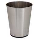 Bath Bliss 5 Liter Small Wastebasket, Stainless Steel | Compact Round Open Top Trash Can | Durable Bathroom Bedroom Dorm Office Garbage Bin | Stylish Space-Saving Waste Disposal Container