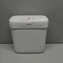 JOYBOS Trash Can with Lid, 2.6 Gallons/9.2 Qt Garbage Can with Press Top, Small Trash Can Dog Proof, Plastic Trash Bin, Waste Basket for Rv Bathroom Kitchen Bedroom Office White