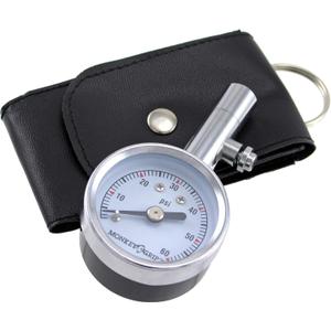 Bell Automotive 22-5-08720-M Monkey Grip Mini Dial Tire Gauge with Bleeder, Black, One Size