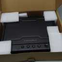 PINEWORLD Biometric Gun Safe for Handgun, Pistol Safe with Fingerprint Backlit Keypad, Quick Access Handgun Safe, Firearm Lock Box with Interior Light for Home,Nightstand, Car, Steel Cable Included