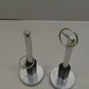 AR-PRO (2-Pack) Replacement Snow Plow Skid Shoes for ATV UTV Blades, Fits 5/8" Shaft  Compatible with Moose Plows  Includes Pins, Rubber Bumpers, Washers  Replaces 100-3133, 4501-0702 etc (Silver (7" Height))