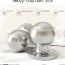 HOSOM 6 Pack Dummy Door Knob, Keyless Closet Door Knobs Satin Nickel Dummy Door Handle, Exterior/Interior Door Knob, Individual Non-Turning Single Side