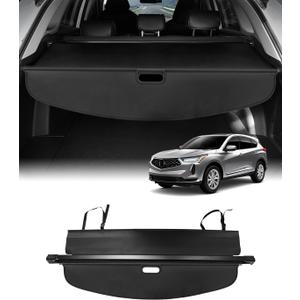 Powerty Retractable Cargo Cover for 2019-2025 2026 Acura RDX, Canvas Texture Trunk Cover Privacy Screen Rear Security Shade for RDX Accessories (with Extented Cover)