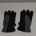 Winter Gloves for Men Women: -20F Thermal Warm Deerskin Polar Fleece Cotton Glove (Large, Grey-black)