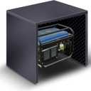 Generator Running Cover with Acoustic Panels for Most 3500w-12000w Generators Noise Reduction Quiet Box Heavy Duty Generator Shelter All Weather Outdoor Enclosure, 36 x 33 x 32 Inch