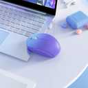 seenda Wireless Mouse, 2.4G Noiseless Mouse with USB Receiver Portable Computer Mice for PC, Tablet, Laptop, Notebook Chromebook - Gradient Purple